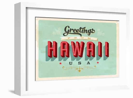 Greetings From Hawaii-null-Framed Art Print