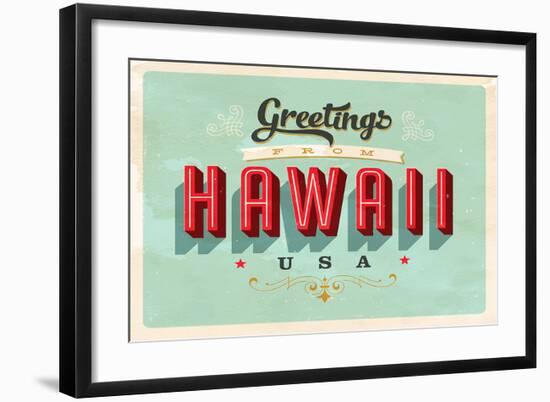 Greetings From Hawaii-null-Framed Art Print