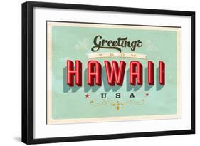 Greetings From Hawaii-null-Framed Art Print