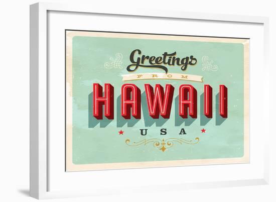 Greetings From Hawaii-null-Framed Art Print