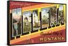 Greetings from Helena, Montana-null-Framed Stretched Canvas