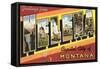 Greetings from Helena, Montana-null-Framed Stretched Canvas
