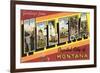 Greetings from Helena, Montana-null-Framed Premium Giclee Print