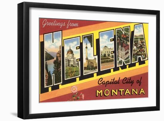 Greetings from Helena, Montana-null-Framed Art Print