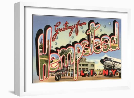 Greetings from Hempstead, Long Island, New York-null-Framed Art Print