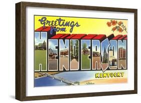Greetings from Henderson, Kentucky-null-Framed Art Print
