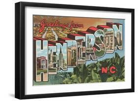 Greetings from Henderson, North Carolina-null-Framed Art Print