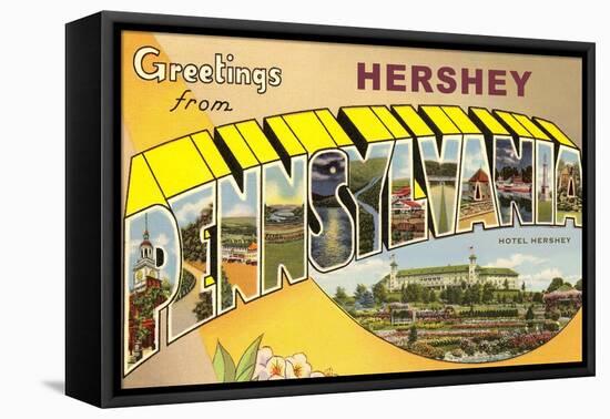 Greetings from Hershey, Pennsylvania-null-Framed Stretched Canvas