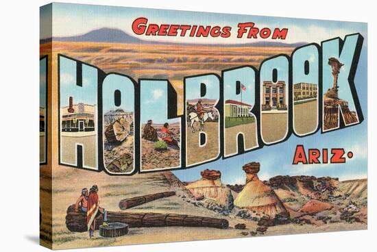 Greetings from Holbrook, Arizona-null-Stretched Canvas