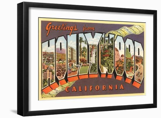 Greetings from Hollywood, California-null-Framed Art Print