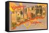 Greetings from Hollywood, California-null-Framed Stretched Canvas