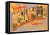 Greetings from Hollywood, California-null-Framed Stretched Canvas