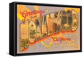 Greetings from Hollywood, California-null-Framed Stretched Canvas