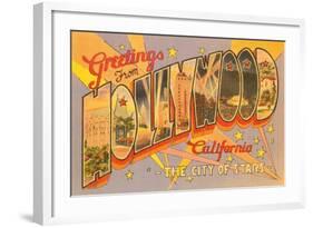 Greetings from Hollywood, California-null-Framed Art Print