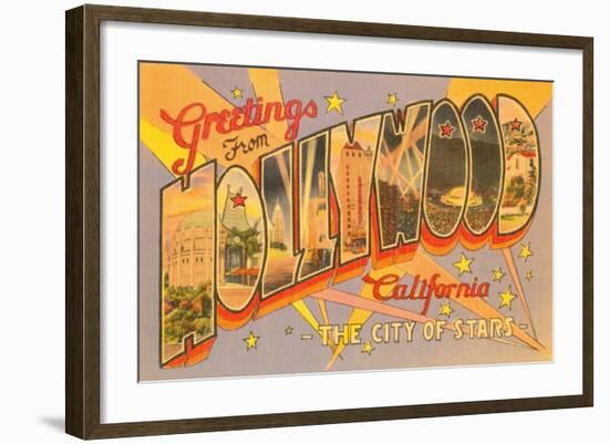 Greetings from Hollywood, California-null-Framed Art Print