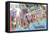 Greetings from Hollywood, Florida-null-Framed Stretched Canvas