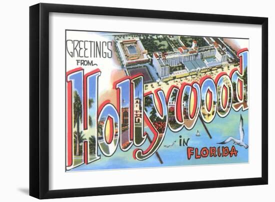 Greetings from Hollywood, Florida-null-Framed Art Print