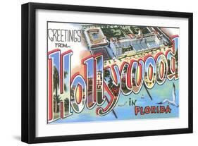 Greetings from Hollywood, Florida-null-Framed Art Print