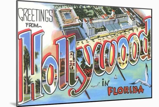 Greetings from Hollywood, Florida-null-Mounted Art Print