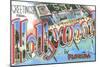 Greetings from Hollywood, Florida-null-Mounted Art Print