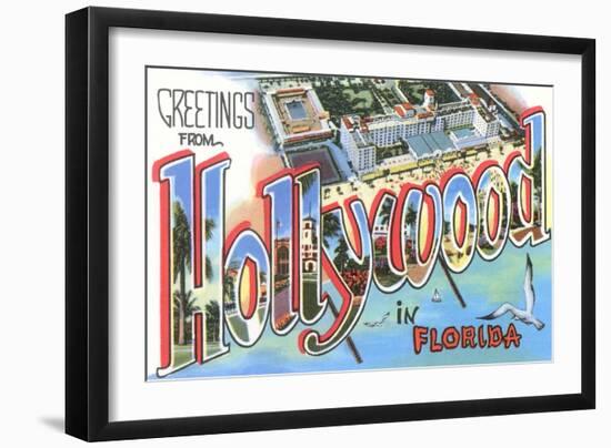 Greetings from Hollywood in Florida-null-Framed Giclee Print