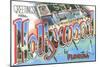 Greetings from Hollywood in Florida-null-Mounted Giclee Print