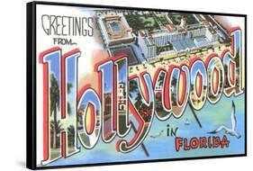 Greetings from Hollywood in Florida-null-Framed Stretched Canvas