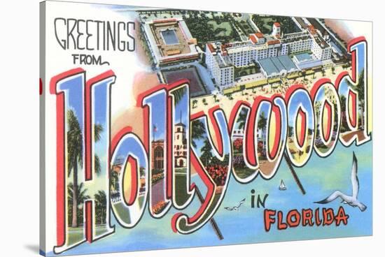 Greetings from Hollywood in Florida-null-Stretched Canvas