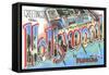 Greetings from Hollywood in Florida-null-Framed Stretched Canvas