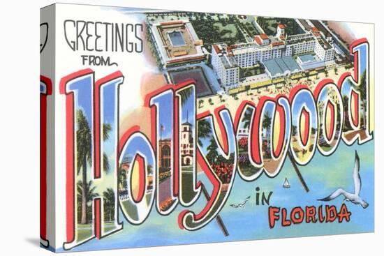 Greetings from Hollywood in Florida-null-Stretched Canvas