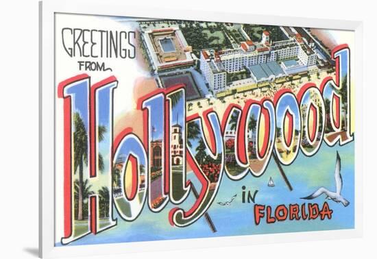 Greetings from Hollywood in Florida-null-Framed Giclee Print