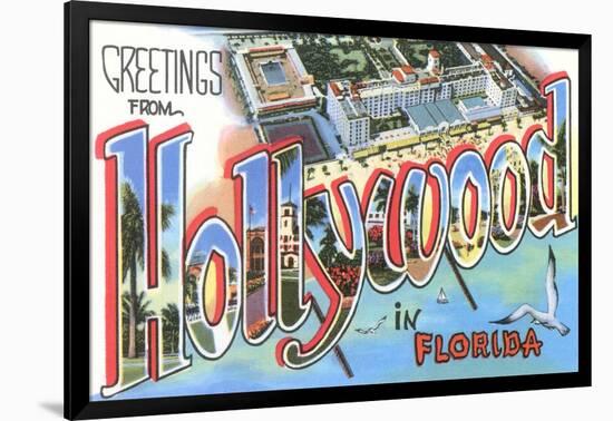 Greetings from Hollywood in Florida-null-Framed Giclee Print