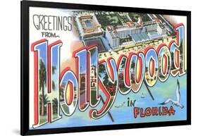 Greetings from Hollywood in Florida-null-Framed Giclee Print