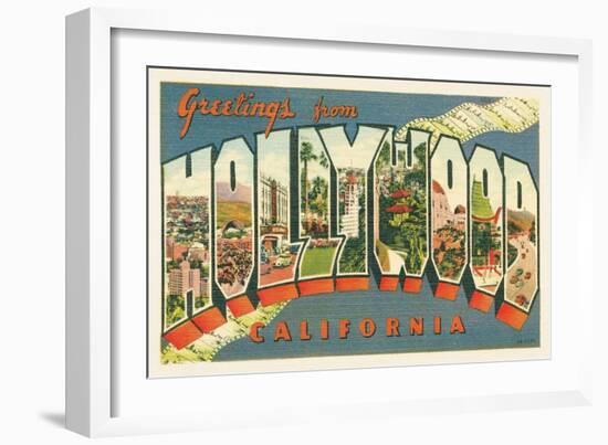 Greetings from Hollywood v2-Wild Apple Portfolio-Framed Premium Giclee Print