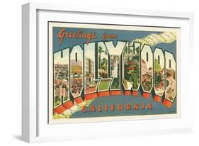 Greetings from Hollywood v2-Wild Apple Portfolio-Framed Premium Giclee Print