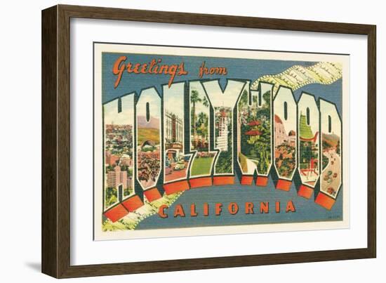 Greetings from Hollywood v2-Wild Apple Portfolio-Framed Art Print