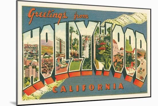 Greetings from Hollywood v2-Wild Apple Portfolio-Mounted Art Print