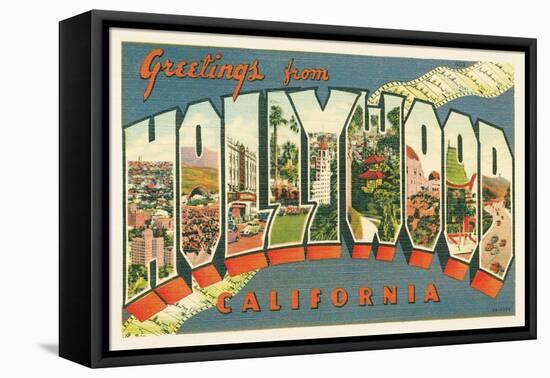 Greetings from Hollywood v2-Wild Apple Portfolio-Framed Stretched Canvas