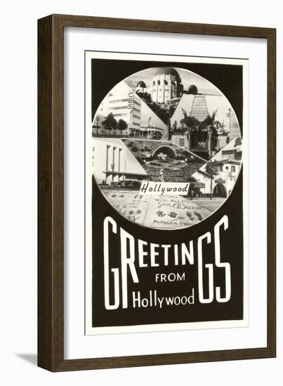 Greetings from Hollywood-null-Framed Art Print