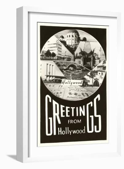 Greetings from Hollywood-null-Framed Art Print