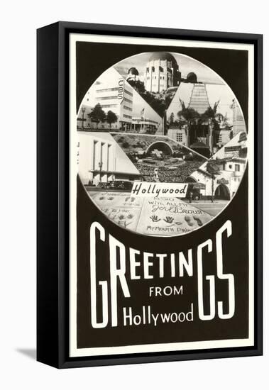 Greetings from Hollywood-null-Framed Stretched Canvas