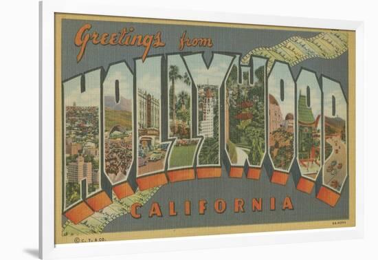 Greetings from Hollywood-null-Framed Art Print