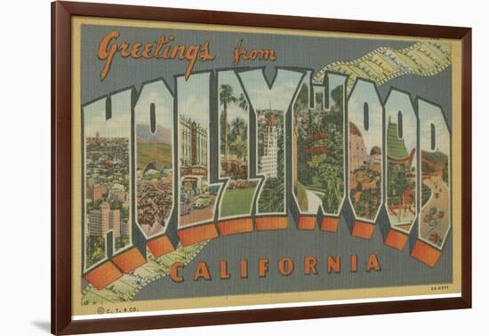 Greetings from Hollywood-null-Framed Art Print