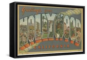 Greetings from Hollywood-null-Framed Stretched Canvas