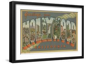 Greetings from Hollywood-null-Framed Art Print