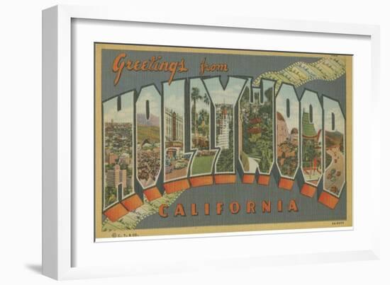 Greetings from Hollywood-null-Framed Art Print