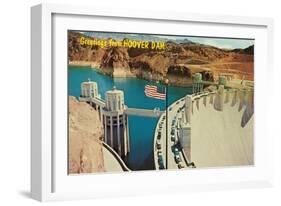 Greetings from Hoover Dam, Nevada-null-Framed Art Print