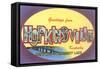 Greetings from Hopkinsville, Kentucky-null-Framed Stretched Canvas