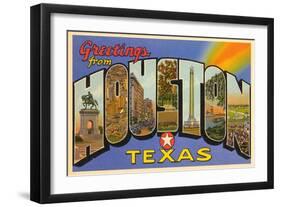 Greetings from Houston, Texas-null-Framed Art Print