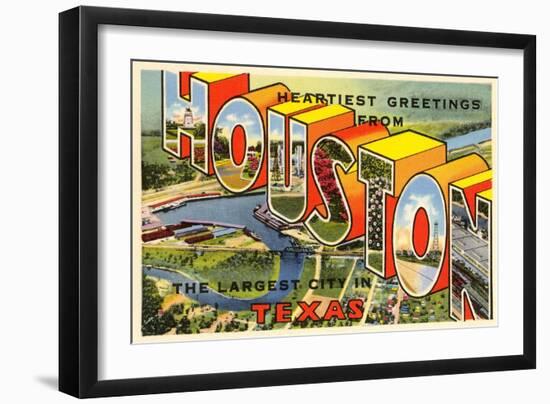 Greetings from Houston, Texas-null-Framed Art Print